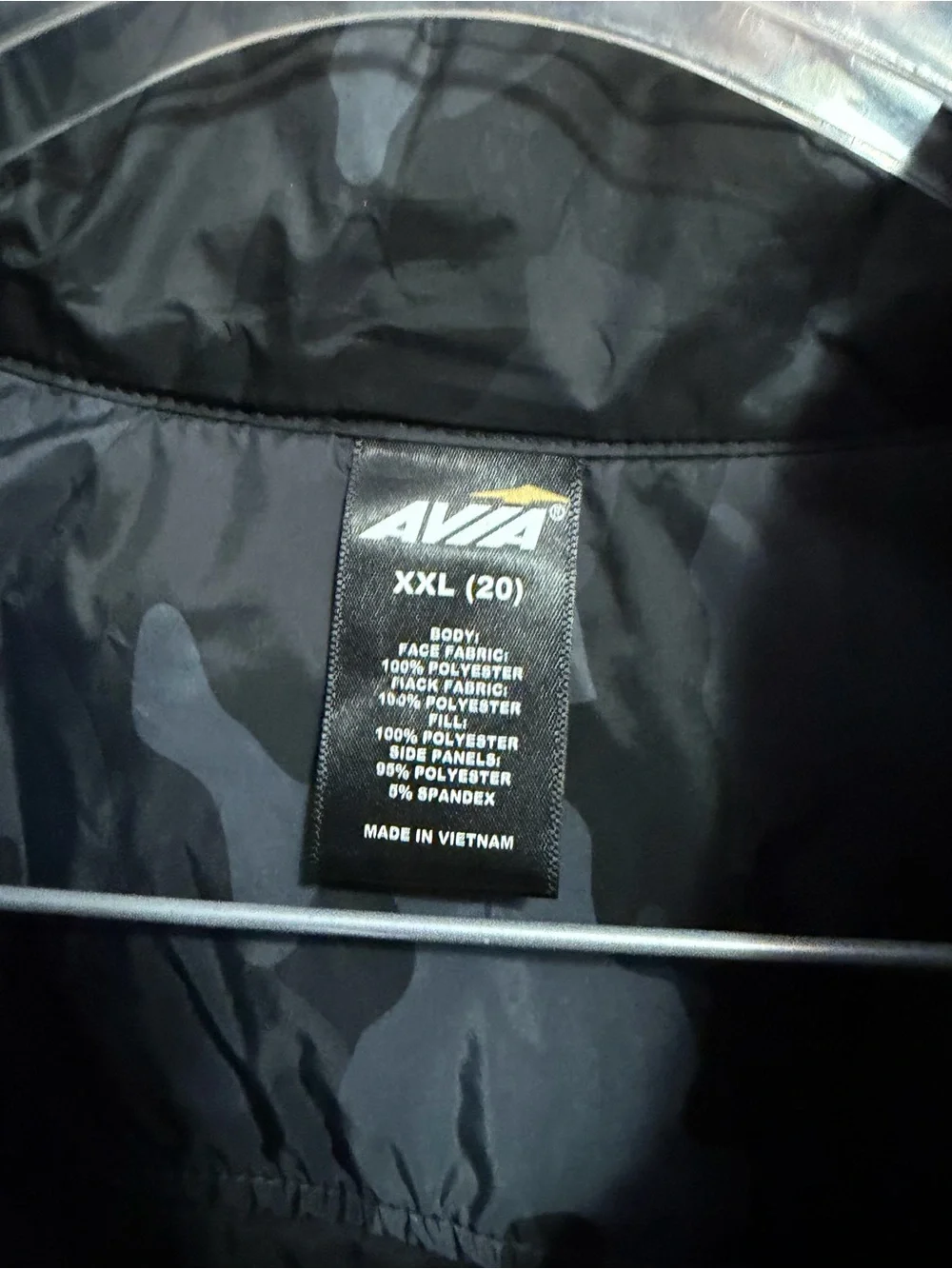 Avia Black and Gray Camo Jacket